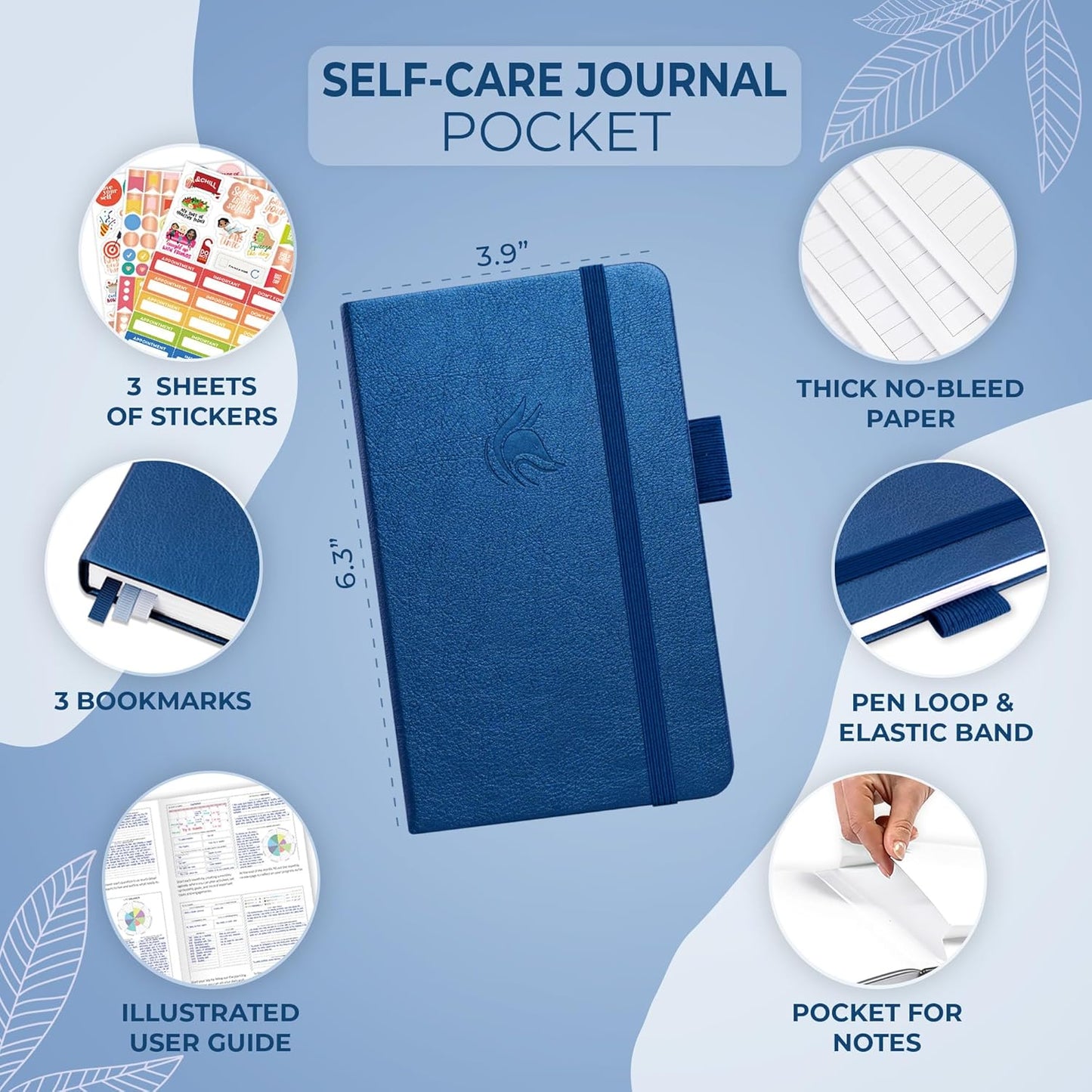Clever Fox Self-Care Journal – Daily Reflection Notebook – Mental Health & Personal Development Planner, Meditation & Mood Log, A5 (Turquoise)