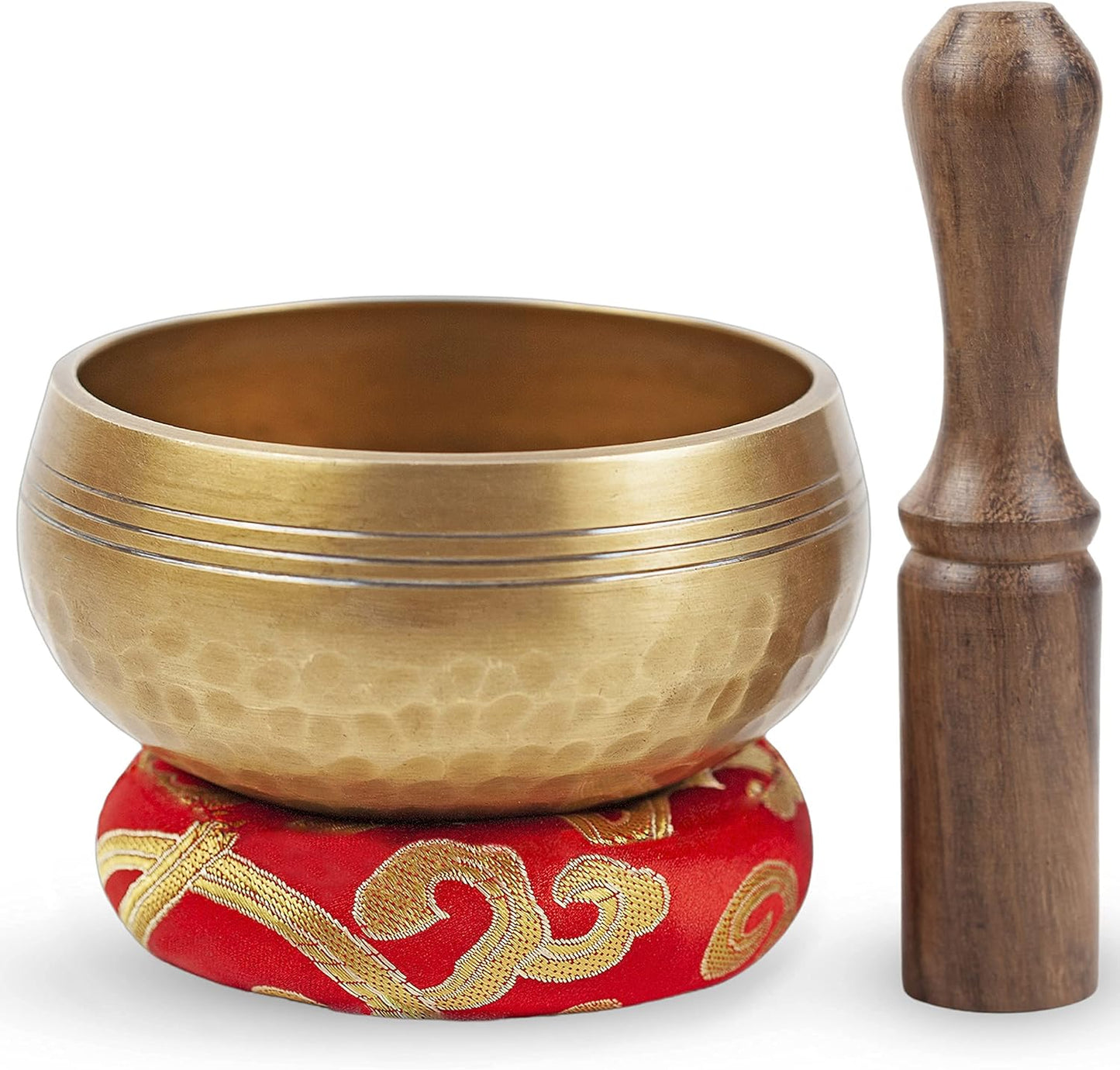 Tibetan Singing Bowl Set - Easy To Play for Beginners - Authentic Handcrafted Mindfulness Meditation Holistic Sound 7 Chakra Healing Gift by Himalayan Bazaar (5")