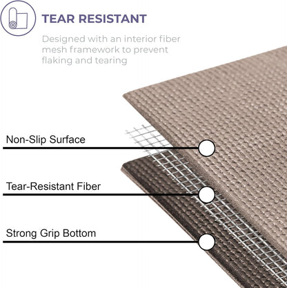 Voyage Yoga Mat, 10 Pack, 72" x 24" Professional Studio and Gym Bulk Yoga Mats, 5mm Thick, Durable, Anti-Tear, Non Slip Fitness and Exercise Mats