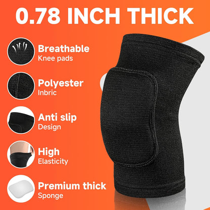 Volleyball Knee Pads knee brace for Women Kids Girls，Soft and Breathable Knee Pads for Volleyball, Dancing, Football, Yoga, Basketball, and Skating - Protective Knee Pads for Adults and Kids (Black, Small)