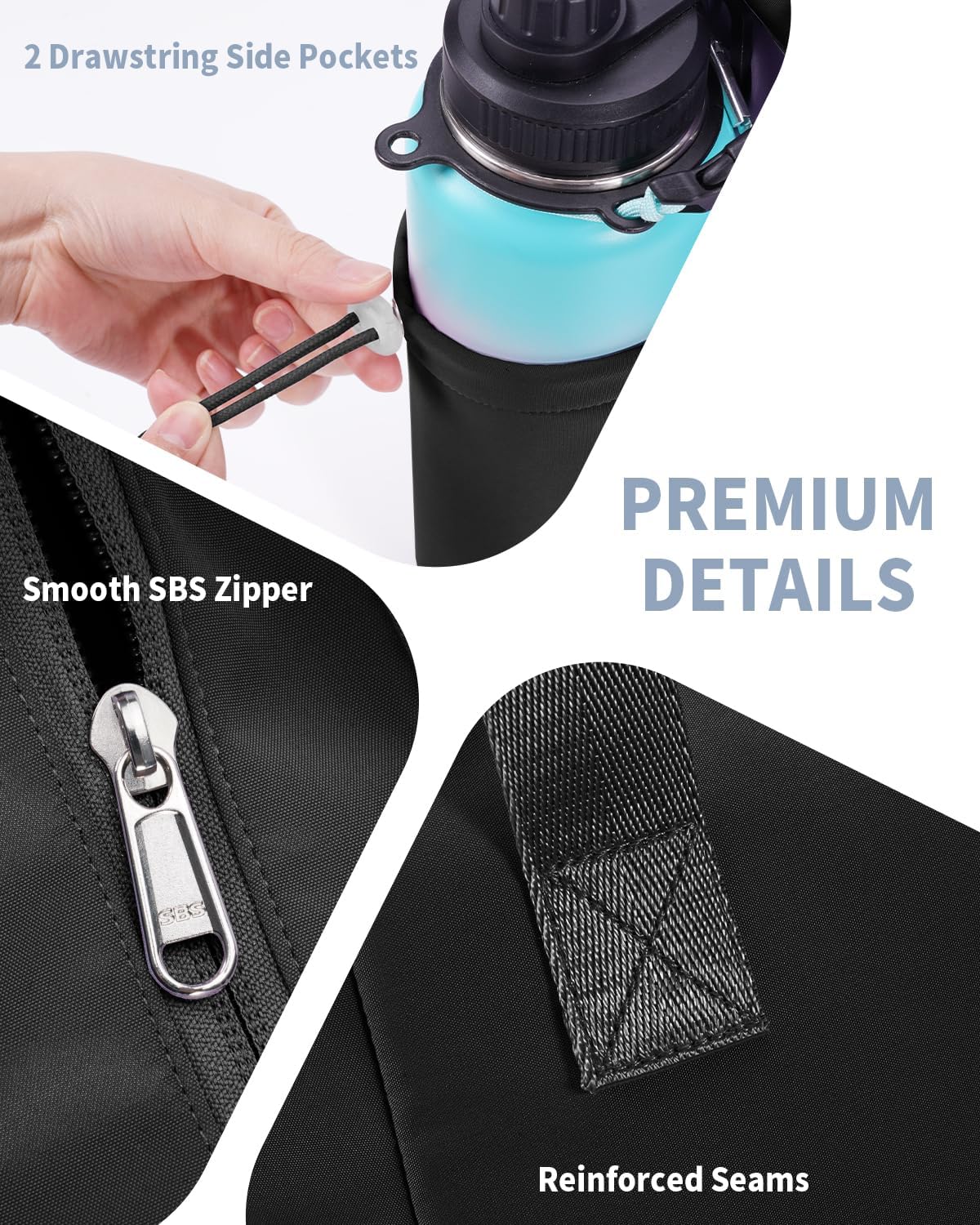 sportsnew Yoga Mat Bag Tote Yoga Gym Bags For Women Men with Waterproof Wet Pocket & Hook-and-loop, Quick Access Storage Yoga Mat Bag Carrier