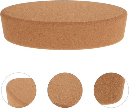 Cork Yoga Blocks High Density Oval Shape Non-slip Soft Yoga Accessories for Women and Men for Pilates Stretching Calf and Heel Support