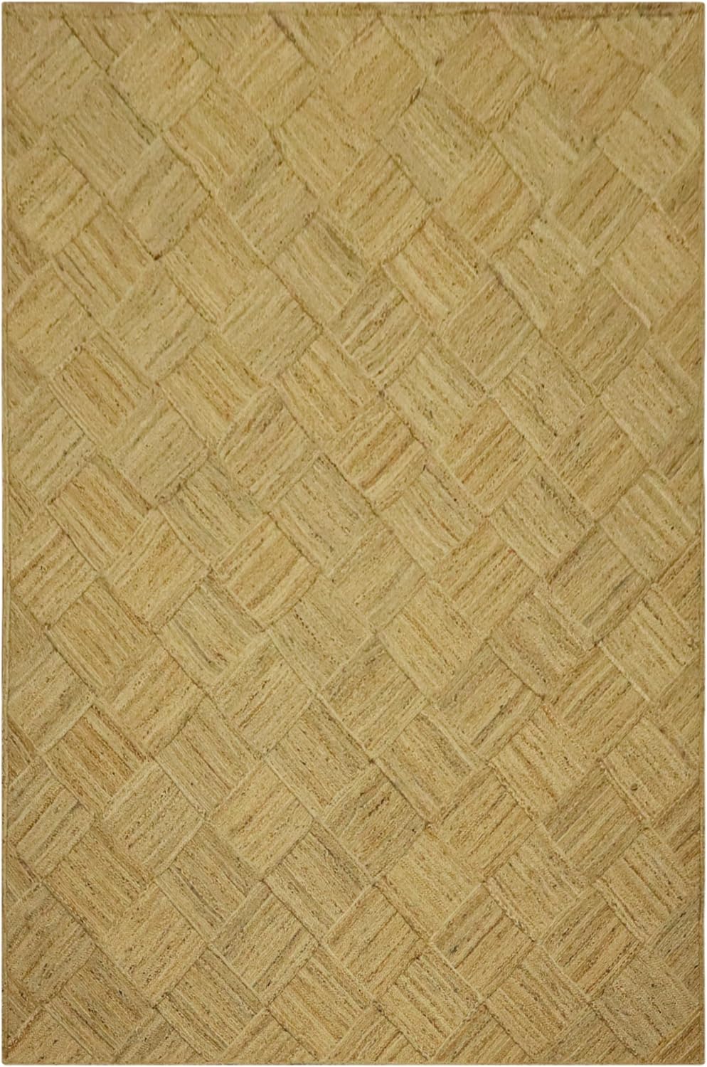 Hand Braided Jute 4 Ft Square Kilim Rug Flatweave Pink Geometric Pattern Jute Sisal Rug, Thick 0.27 Inch Indoor Outdoor Carpet for Kitchen, Bedside, Yoga Mat - Colors C