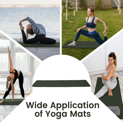 Fitvids Yoga Mat, 1/2-Inch Extra Thick High Density Exercise Mat, Anti-Tear Exercise Yoga Mat with Carrying Strap, Suitable for Various Yoga Exercises