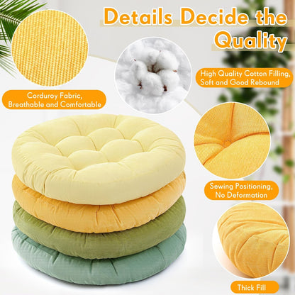 Jerify Floor Pillow Cushions Large Round Square Large Meditation Floor Pillow for Classroom Adult Meditation Picnic Party Seating Learning Daycare School(Square,Mixed Colors,4 Pcs)