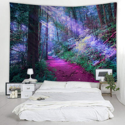 LYFANS Wooden Bridge Water Printing Fabric Tapestry Decorative Wall Art Tablecloth Bed Cover Picnic Carpet Beach Towel Bedroom Dormitory Living Room Multi functional Tapestry 79 x 59 inches