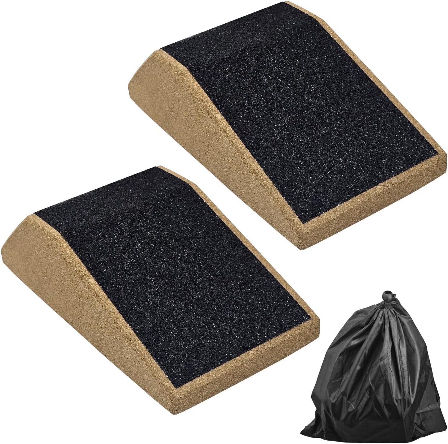 2Pcs Cork Squat Wedge Block, Non-Slip Slant Boards, Ramp Platform for Elevate Heels and Squat Support