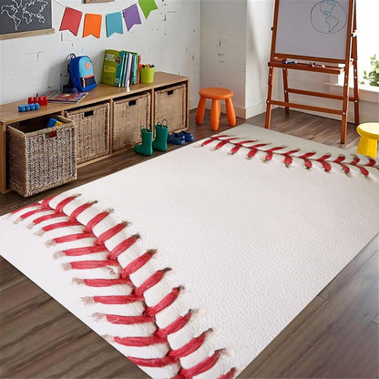Sports Field Area Rug,5x7ft, Soccer Field Chalked Blackboard Football Stadium Board Painted Non-Slip Soft Carpet Floor Mat Indoor Living Room Bedroom Rugs Yoga Mat Home Decor