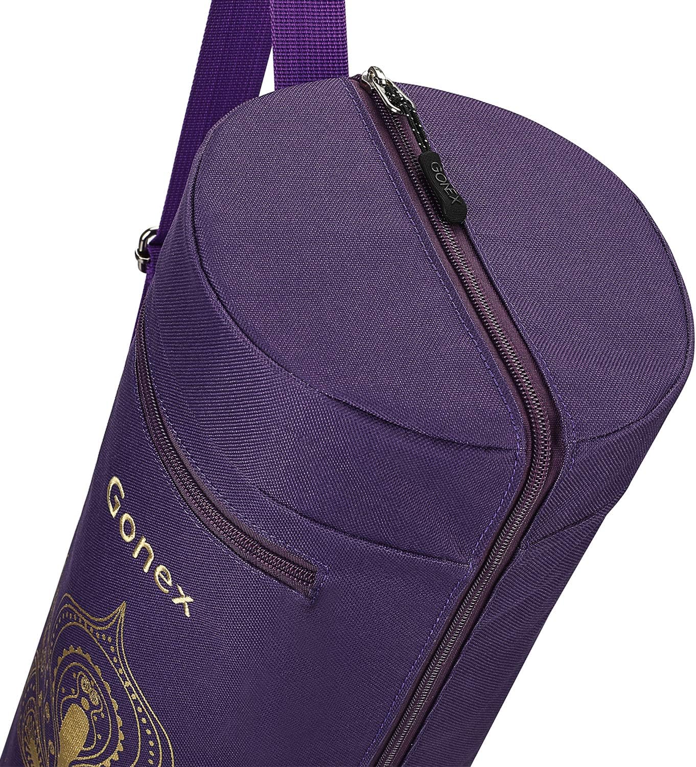 Gonex Yoga Mat Bag, Yoga Mat Carrier Full-Zip Exercise Yoga Mat Carry Bag for Women Men with 2 Multi-Functional Storage Cargo Pockets Extra Wide Adjustable Shoulder Strap