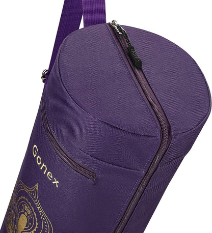 Gonex Yoga Mat Bag, Yoga Mat Carrier Full-Zip Exercise Yoga Mat Carry Bag for Women Men with 2 Multi-Functional Storage Cargo Pockets Extra Wide Adjustable Shoulder Strap