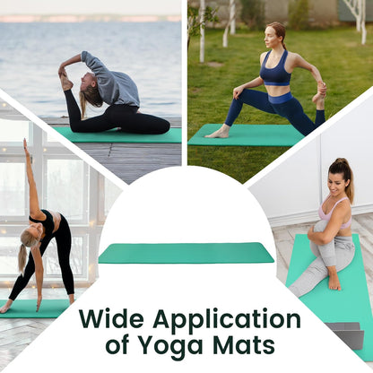 Fitvids Yoga Mat, 1/2-Inch Extra Thick High Density Exercise Mat, Anti-Tear Exercise Yoga Mat with Carrying Strap, Suitable for Various Yoga Exercises