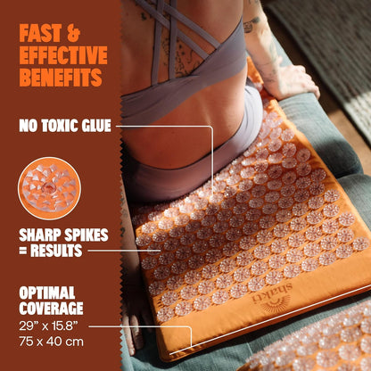 ShaktiMat Acupressure Mat for Relaxation, Massage Muscles, Aid Sleep & Unlock Inner Tension, Similar to Acupuncture, No Needles Required