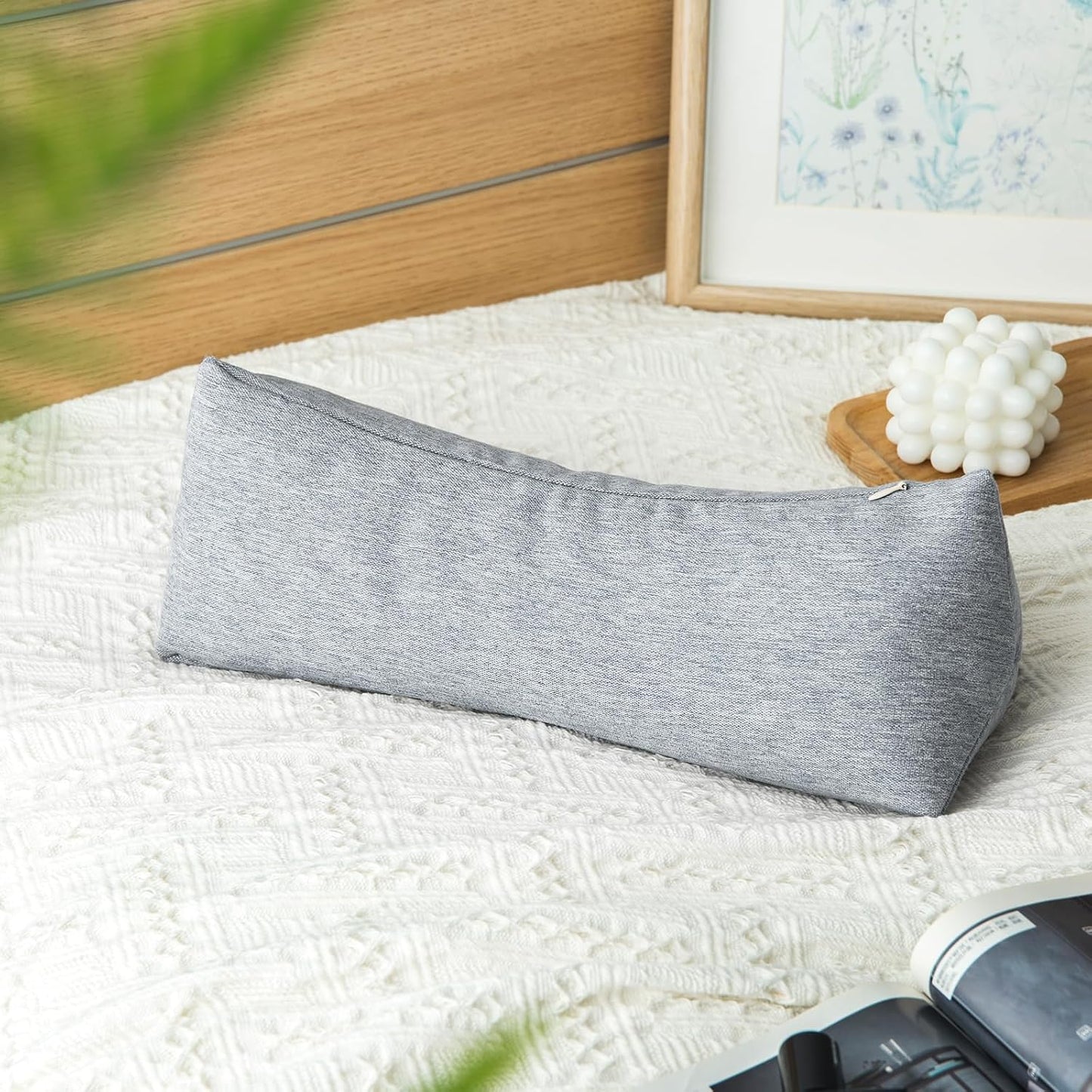 Buckwheat Neck Support Pillow Cervical Neck Cylinder Bolster Pillow,Buckwheat Hulls Adjustable Roll Pillow,Neck Pain Relief for Back and Side Sleepers Round Pillows for Lunch Break Orange, 6*15 inch