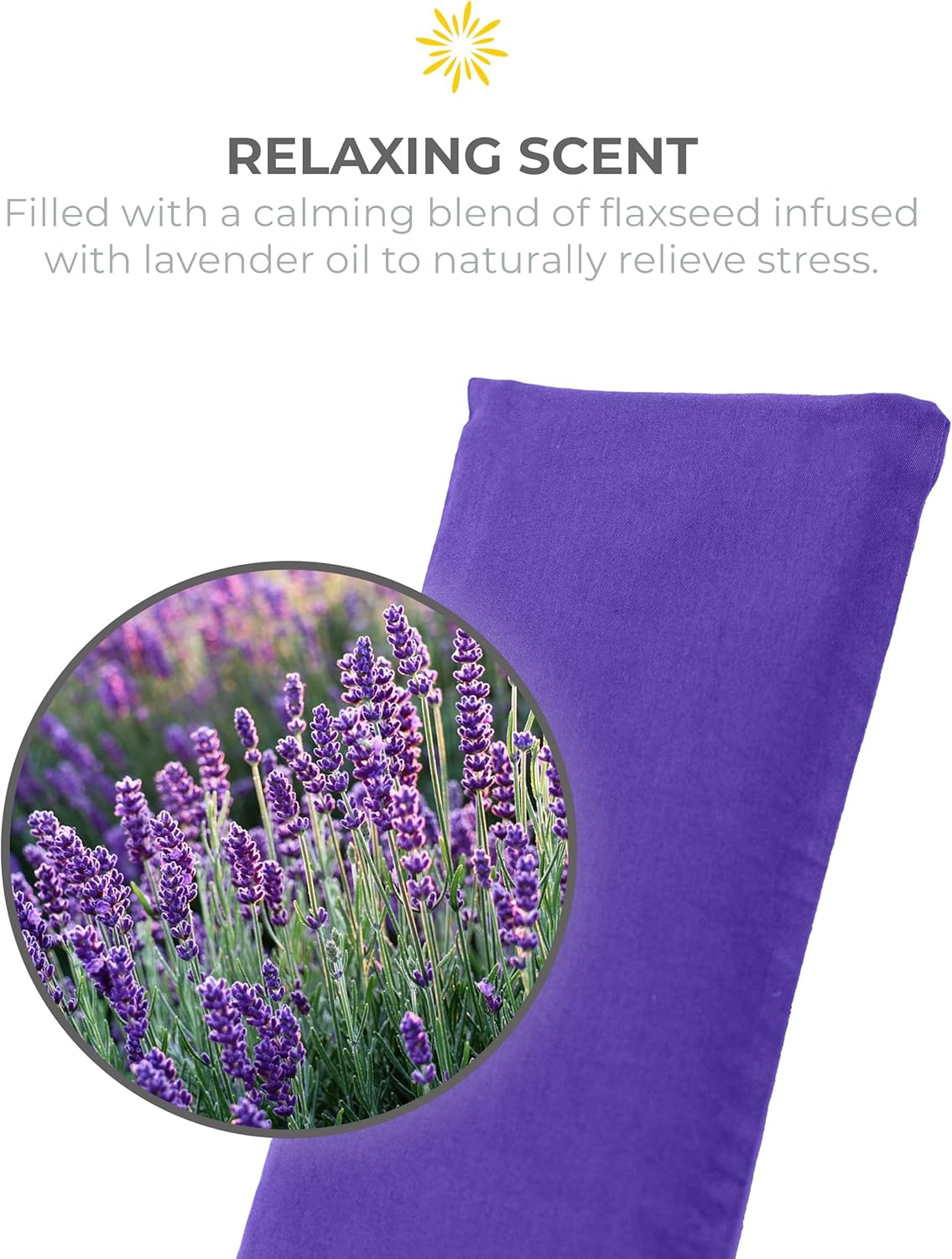 4-Pack Unscented Sateen Eye Pillows, Low-Luster, 9’’ x 4’’ Flaxseed Weighted Eye Mask for Sleeping, Hot or Cold Therapy for Relaxation, Migraine, and Headache, Blue