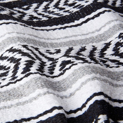 Mexican Blanket by Laguna Beach Textile Co - Beach, Yoga, Camping, or Decorative Throw Blanket - Traditional Handmade Serape (Ivory)