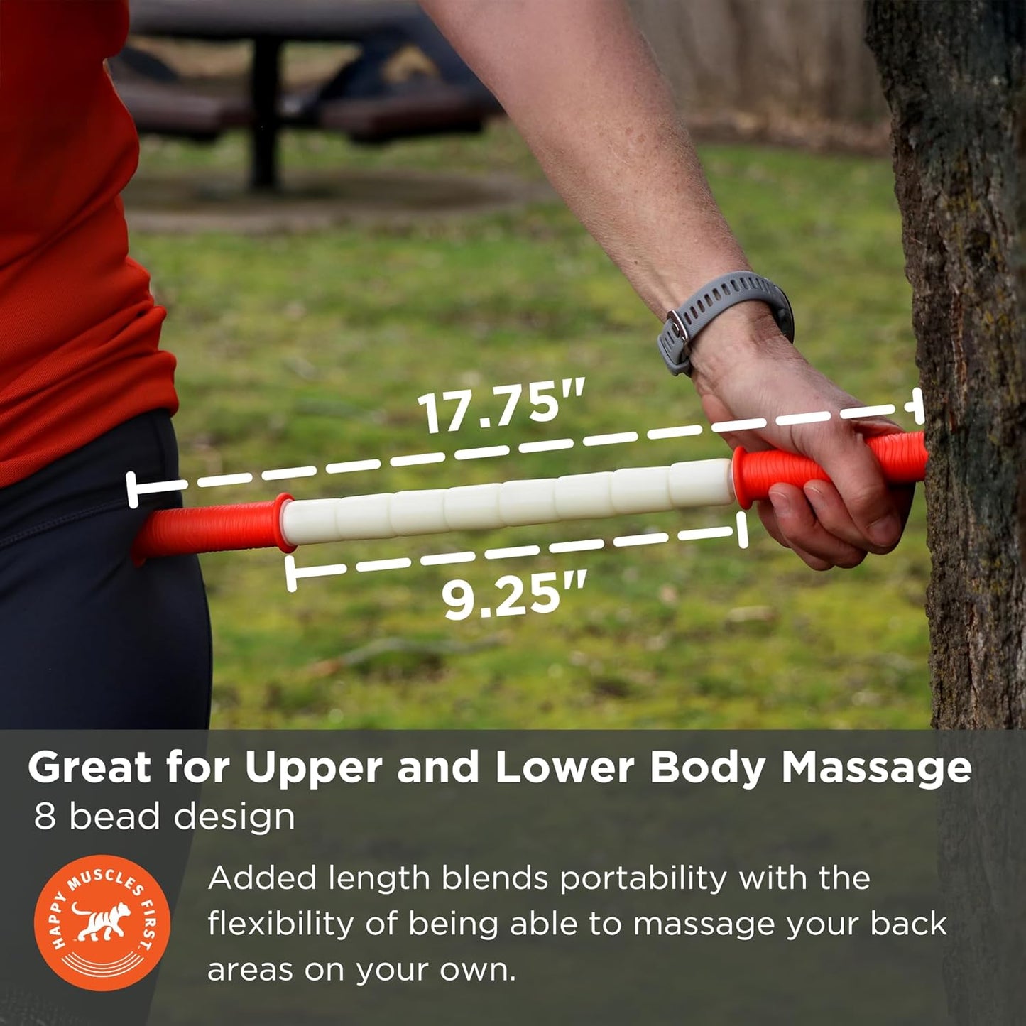Tiger Tail The Stick - Bendy 18” Flexible Muscle Roller Stick for Myofascial Release & Trigger Points - Bendable Deep Tissue Massager for Legs, Back, Shoulders - Relieve Soreness & Improve Recovery