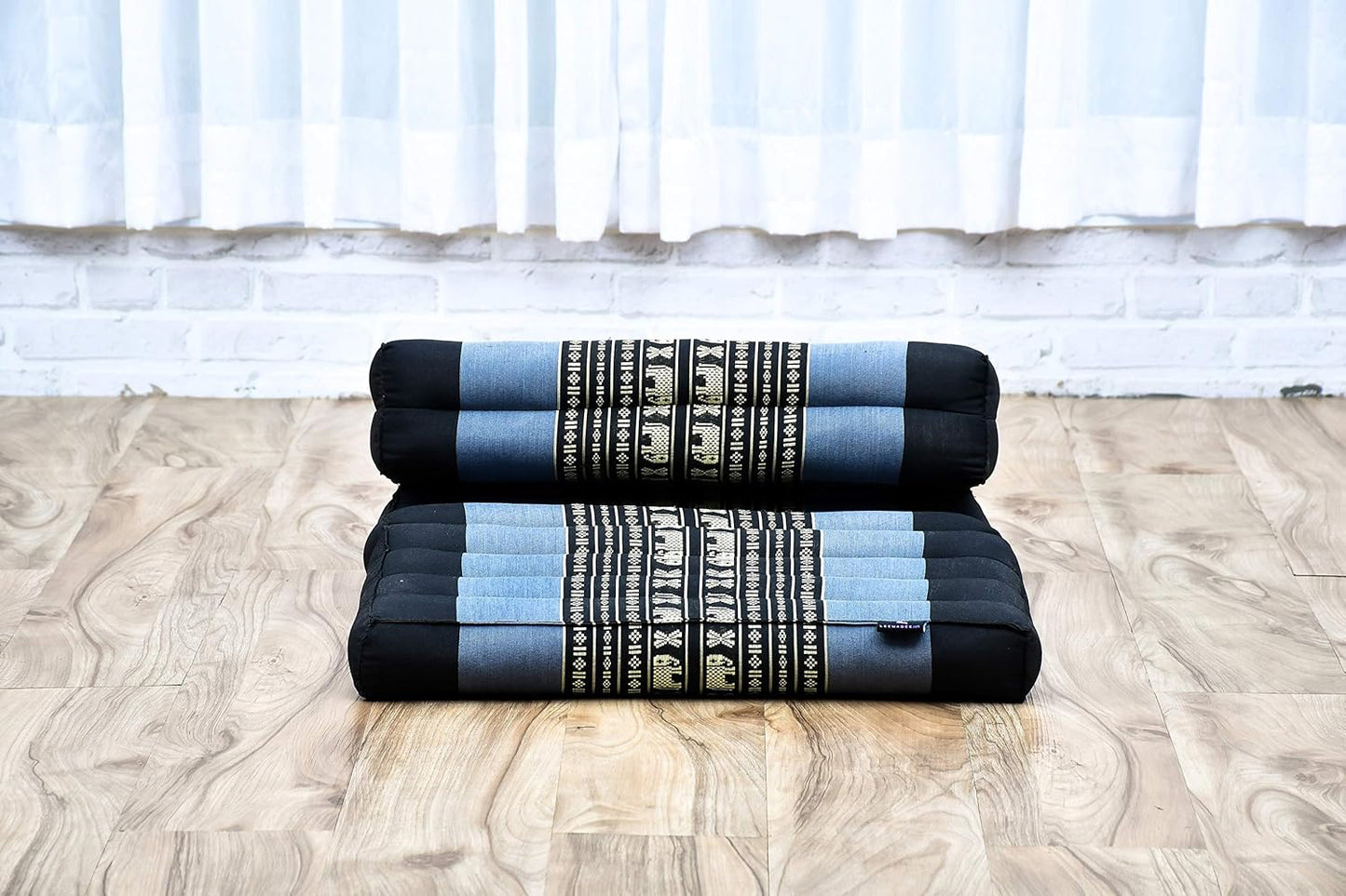 Leewadee Foldable Floor Mattress – 2 in 1 Floor Meditation Mat for Yoga and Relaxation, Seating Futon with Kapok