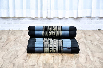 Leewadee Foldable Floor Mattress – 2 in 1 Floor Meditation Mat for Yoga and Relaxation, Seating Futon with Kapok