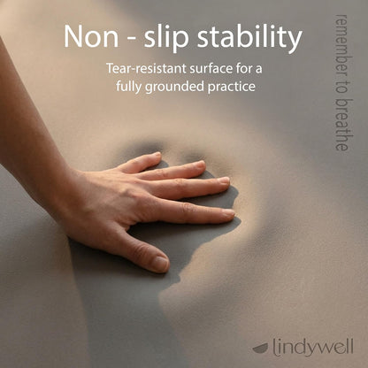 Lindywell Pilates Yoga Workout Mat Non Slip 6mm, 8mm, 10mm Thick - 6ft x 26in