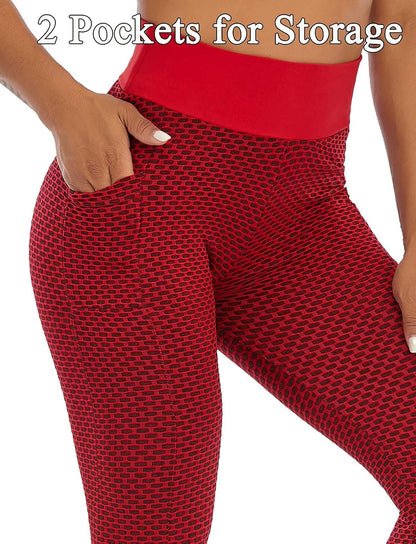 JGS1996 Butt Lifting Leggings for Women Tummy Control Workout Yoga Pants High Waisted Scrunch Booty Gym Tights