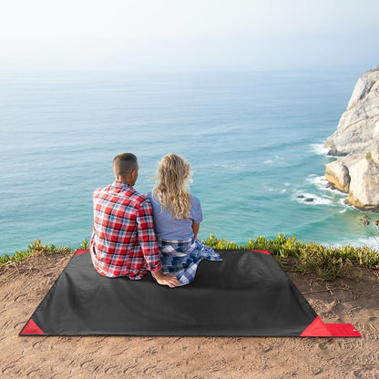 Odoland Beach Blanket Picnic Blanket, 43.3" x 27.5" SandProof Waterproof Outdoor Pocket Blanket with Portable Bag, Foldable Lightweight Sand Free Beach Mat for 1 People Hiking, Camping, Travel, Pink