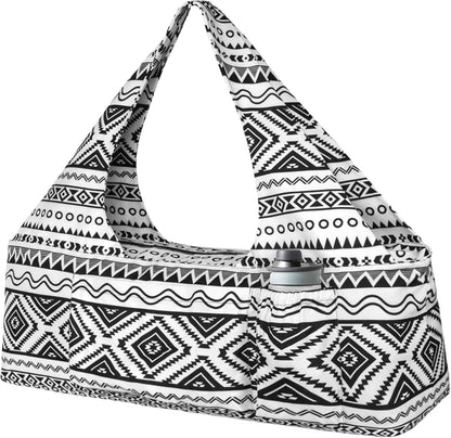 Yoga Mat Bag - Large Yoga Bag with Yoga Mat Strap, Zipper and Pockets - Yoga Bags and Carriers Fits All Your Stuff - Personalized Yoga Mat Bags for Women Fits Most Size Mats