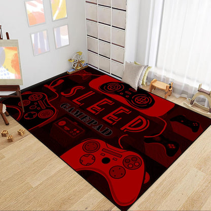 Game Controller Rugs for Bedroom Boys Living Room Gamer Gamepad Red Carpets Floor Mat Player Indoor Mats Gaming Art Design Home Decor Crystal Doormat Yoga Mats 3'x5'