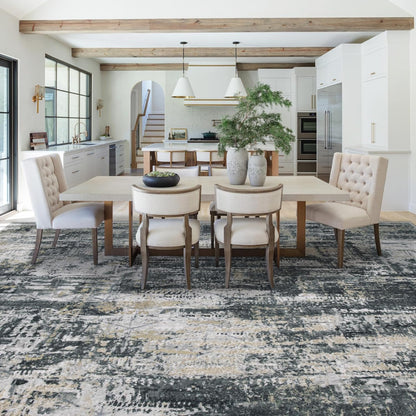 XLUEZ 8x10 Area Rugs for Living Room, Washable Modern Abstract Large Area Rug Neutral Soft Non Slip Kids Rug Stain Resistant Indoor Carpet for Bedroom Nursery Dining Children's Room(Blue, 8'x10')