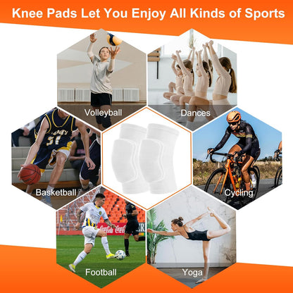HISFFOG Volleyball Knee Pads for Women, Men, Youth, Girls, Kids, Knee brace for Volleyball Basketball Football Dance Yoga Tennis Running Cycling Workout Climbing Wrestling