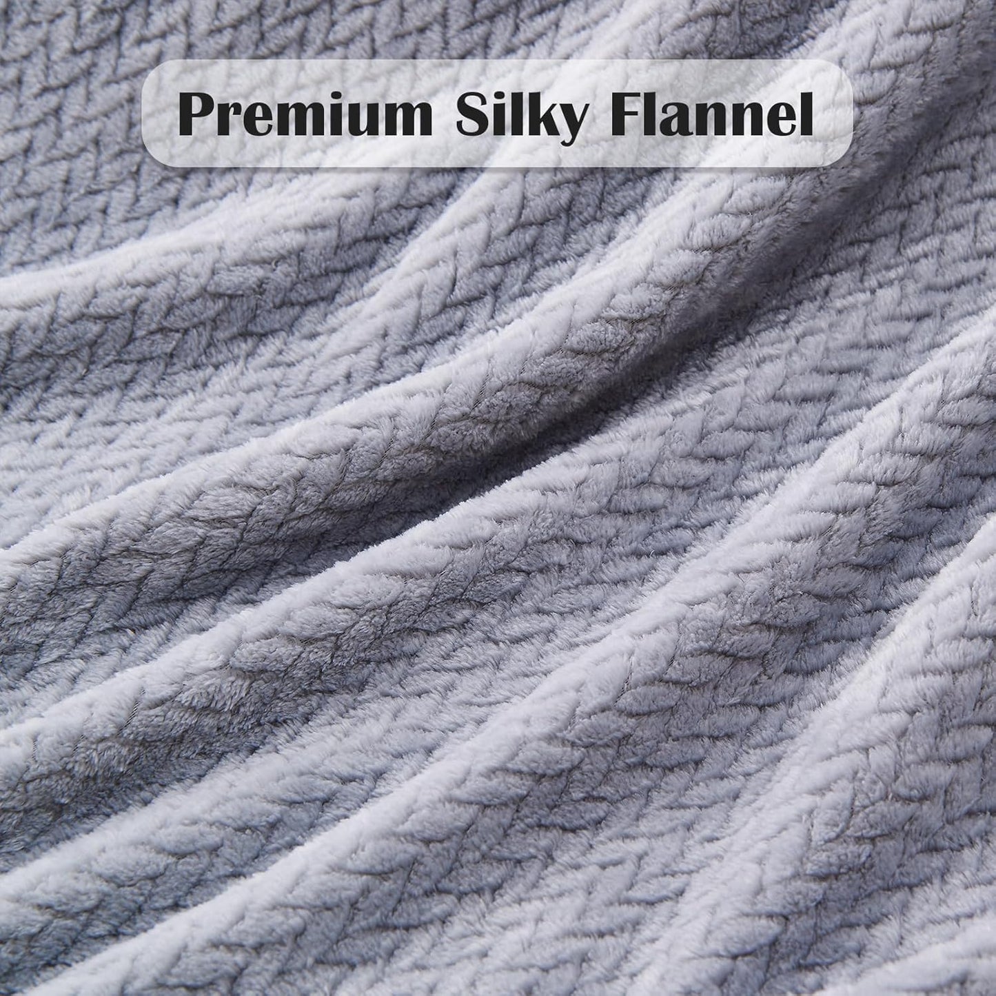 NEWCOSPLAY Super Soft Throw Blanket Light Purple Premium Silky Flannel Fleece Leaves Pattern Lightweight Bed Blanket All Season Use (Light Purple, Throw(50"x60")) - Colors A