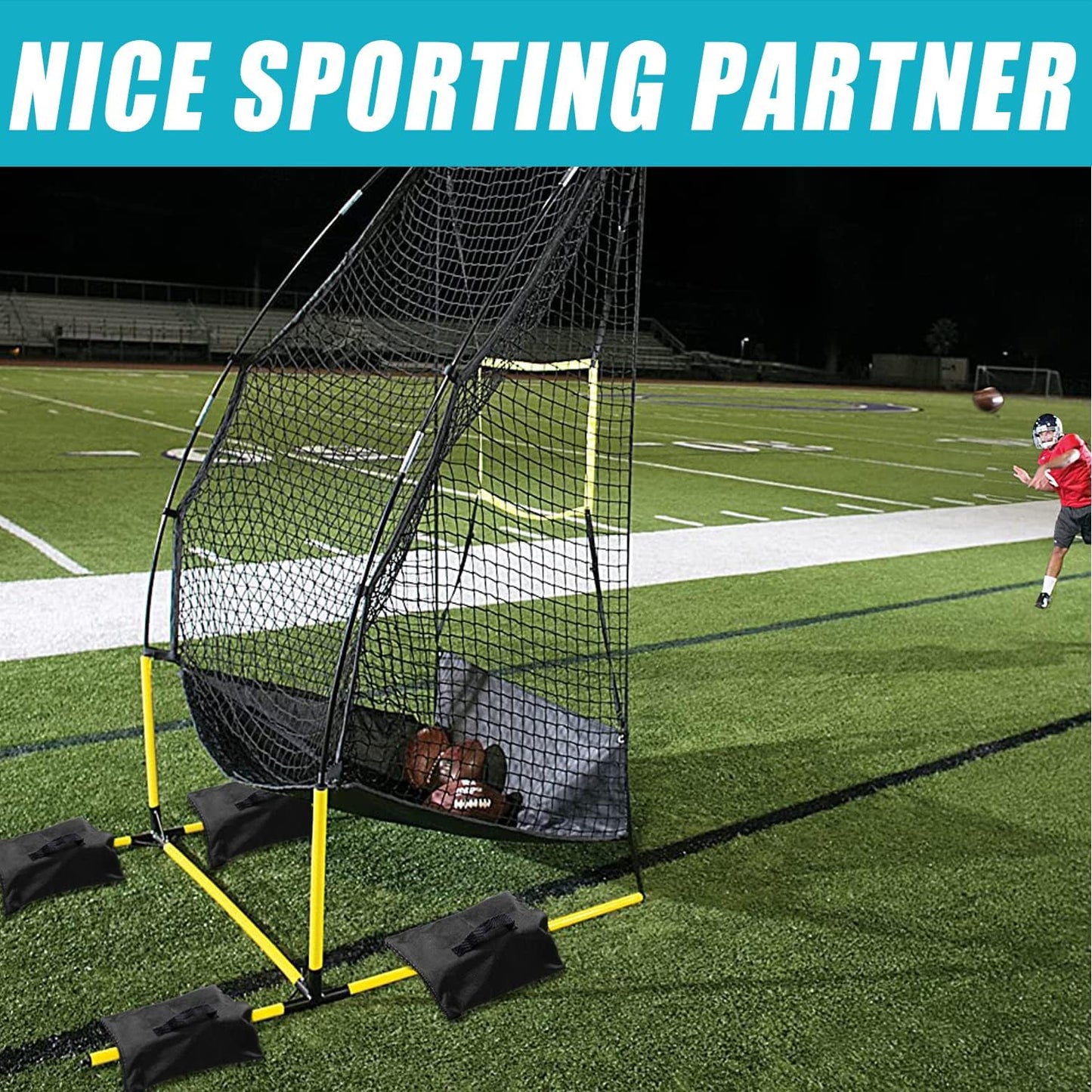 VISEMAN 4PCS Sports Net Sandbags, Weighted Anchor Bags for Baseball & Golf Nets,Soccer Goals, Hockey Nets
