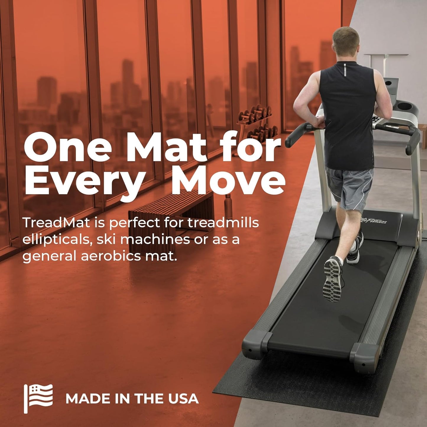 SuperMats Made in U.S.A. for Treadmills Ellipticals Rowing Machines Recumbent Bikes and Exercise Equipment