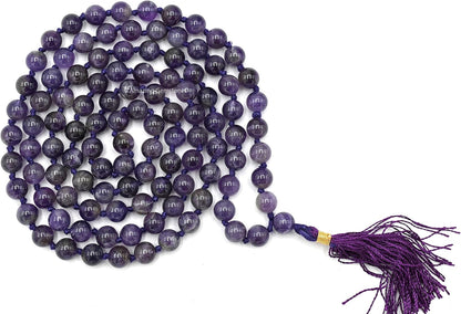 Amazing Gemstone 108 Beads Handmade Mala (Knotted, Rudraksha) - Colors A