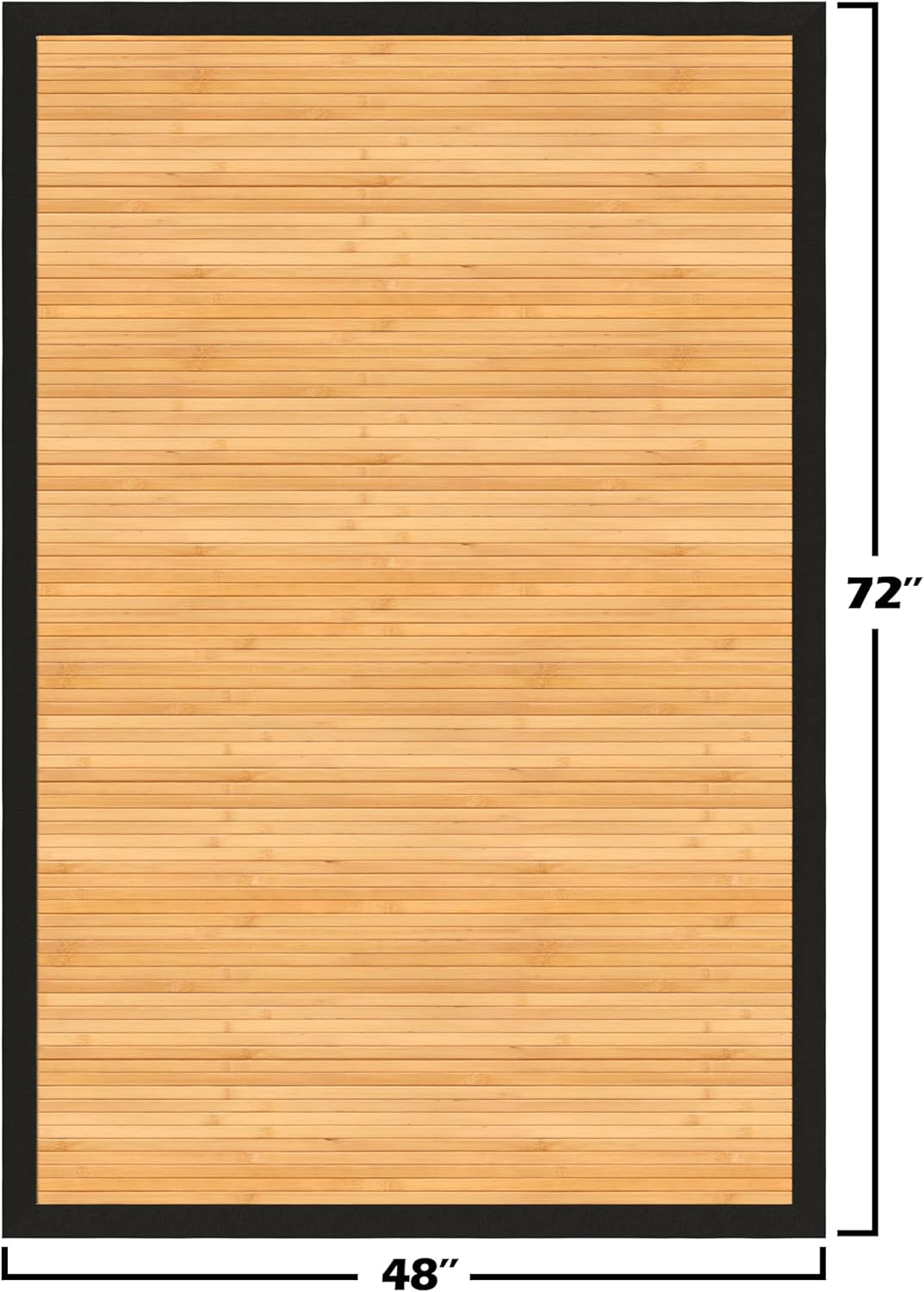 Red Lantern Bamboo Rug - Little Leaf - 4' x 6'