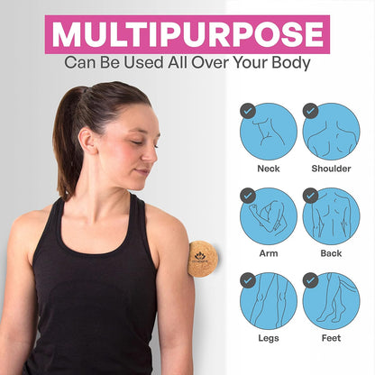Acupoint Physical Massage Therapy Ball Set - Ideal for Yoga, Deep Tissue Massage, Trigger Point Therapy and Myofascial Release Physical Therapy Equipment