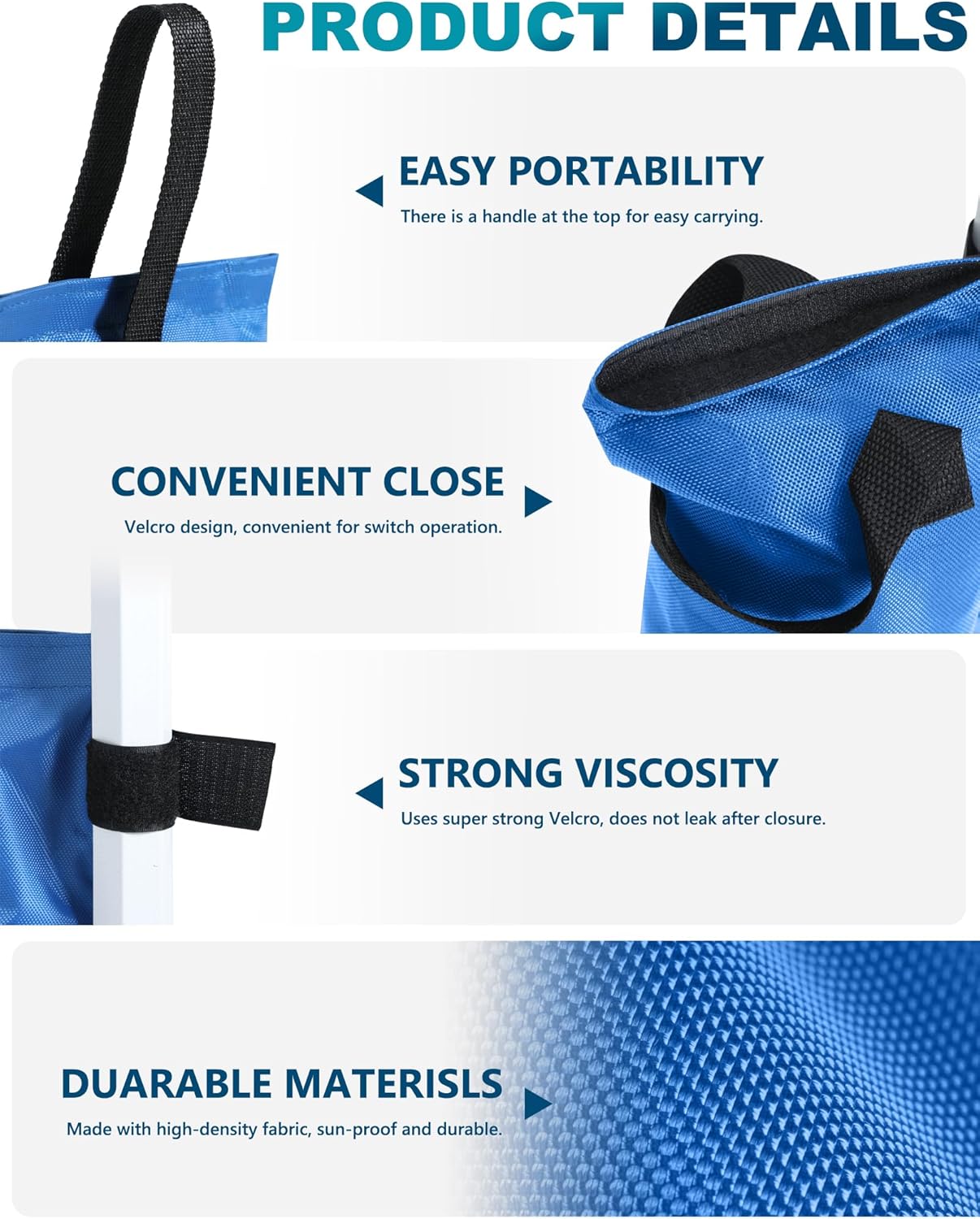 MASTERCANOPY Canopy Weight Sandbags, Without Sand(112 Pounds, Black)