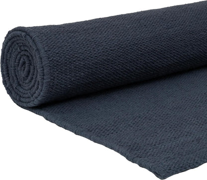 Live Well 360 Handmade Organic Cotton Yoga Mat - Non-Toxic, Chemical-free and All Natural Cloth Yoga Mat - Exercise, Workout, & Fitness Rug - Woven Material - Absorbent & Washable - 78" x 27"