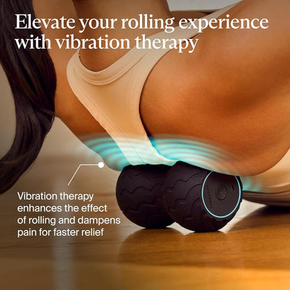 TheraGun Therabody WaveRoller - High Density Foam Roller for Body and Large Muscles. Bluetooth Enabled with 5 Customizable Vibration Frequencies in Therabody App
