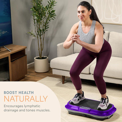 Lifepro Waver Vibration Plate Exercise Machine – High-Intensity Vibration Plate for Lymphatic Drainage – Full-Body Workout Vibrating Platform with Loop Bands – Fitness Equipment for Strength & Toning