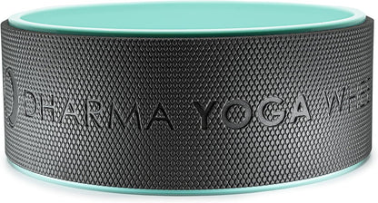 Dharma Yoga Wheel Basic - Spine Roller and Back Ring, Stretches Ligaments, Muscles with Foam Padding for Deeper Poses | Yogic Stretching and Alignment with Circle Design
