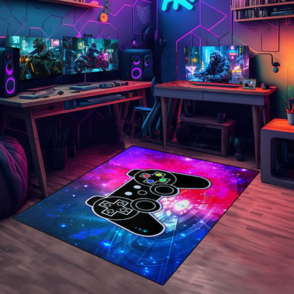 Game Controller Rugs for Bedroom Boys Living Room Gamer Gamepad Red Carpets Floor Mat Player Indoor Mats Gaming Art Design Home Decor Crystal Doormat Yoga Mats 3'x5'