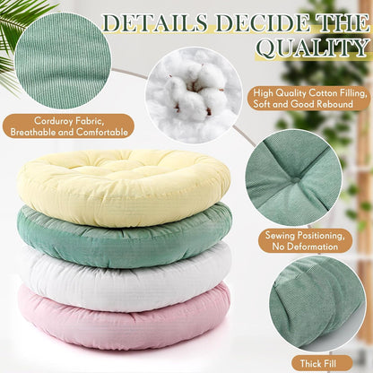 Jerify Floor Pillow Cushions Large Round Square Large Meditation Floor Pillow for Classroom Adult Meditation Picnic Party Seating Learning Daycare School(Square,Mixed Colors,4 Pcs)