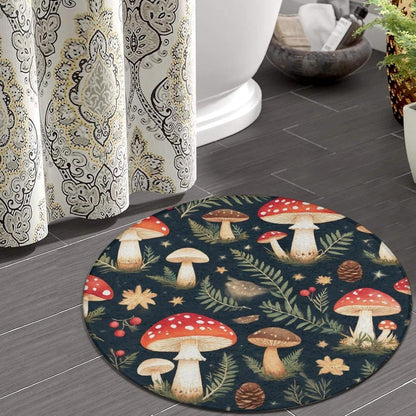 Soft Round Yoga Carpet, Office Chair Decor Round Mat for Carpet and Hardwood Floors Purple Butterfly