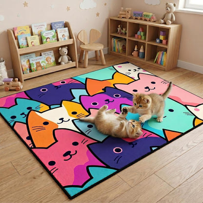 Black Girl Area Rug for Bedroom African American Rugs for Room Princess Carpet Kids Rugs for Bedroom African Girls Carpet for Living Room Teen Girls Yoga Mats, Pink, 4'×5'