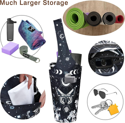 Yoga Mat Bag - Long Tote with Pockets - Holds More Yoga Accessories - Yoga Bag Fit Most Size Mats - Yoga Mat Carrier