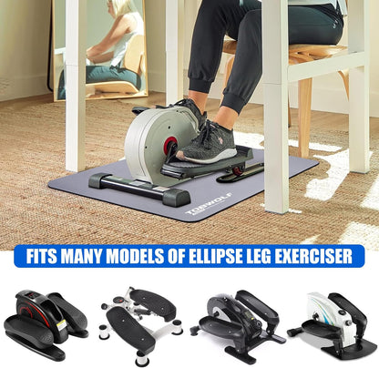 TOBWOLF Non-Slip Workout Mat for Ellipse Leg Exerciser, Ellipse Machine Mat, Exercise Mat for Under Desk Ellipticals, Suitable for Electric Seated Foot Pedal Exerciser, Stability & Floor Protection