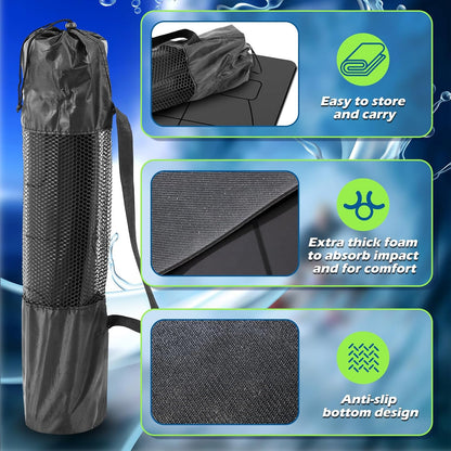 JellyArch Surf Mat for Pop-up Practice Surfing Balance Training 72" x 27" Extra Large Multi-purpose Foldable Rubber Yoga Mat Non Slip with Bag for Women Men Surfing Gifts Pilates Fitness