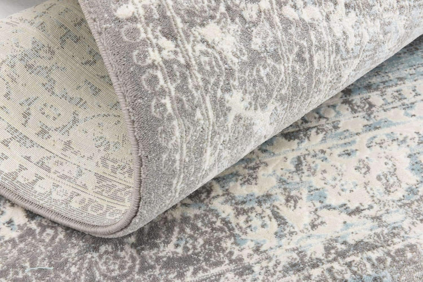 Unique Loom New Classical Collection Area Rug - Olwen (4'Round, Purple/ Gray)