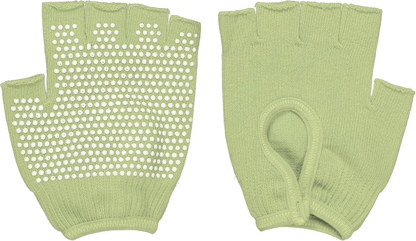 Yoga Gloves, Non Slip Fingerless Pilates Gloves Breathable Exercise Workout Mittens