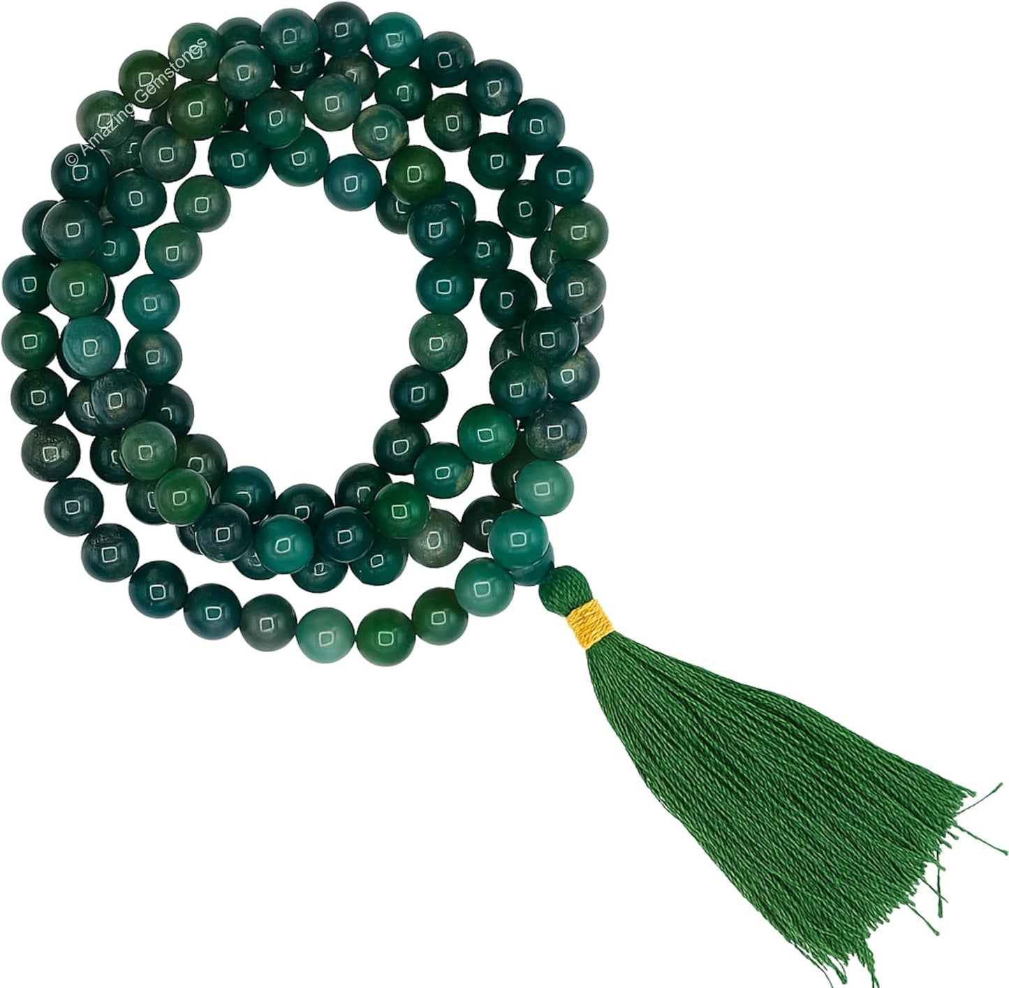 Amazing Gemstone 108 Beads Handmade Mala (Knotted, Rudraksha) - Colors A